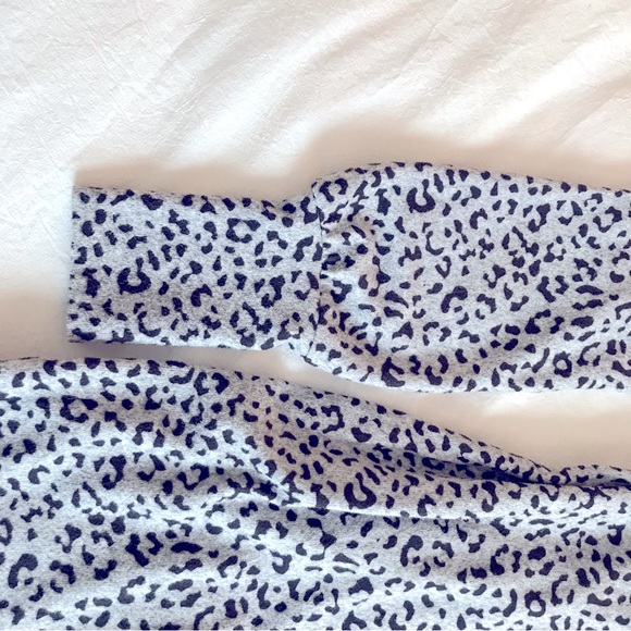 Leopard Print Mini Dress in Light Grey - Picture 4 of 8